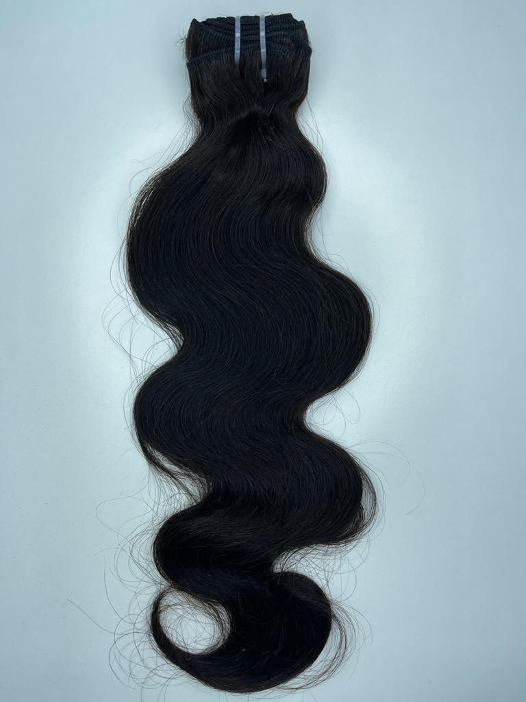 1 Bundles Human Hair Body Wave Bundles 100% European Remy human hair extensions double weft anti shedding bundles natural color full and thick Color 1B 100g
