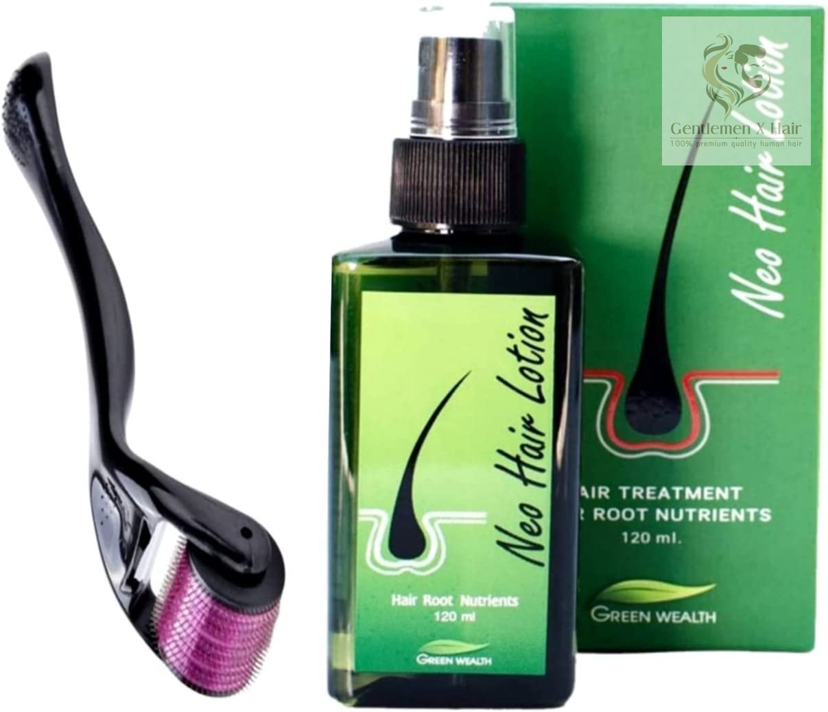 100% Original Made In Thailand Neo Hair Lotion with Derma Roller, Hair Treatment and Root Nutrients 120ml