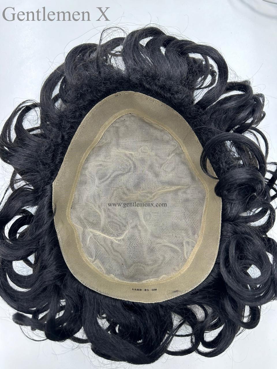 Gentlemen X BW VIP SU Mono with Baby Hair 100% Human Toupee Hair Systems with Easy To Wear Toupee Hair pieces Men's Hair Units With Net (special)
