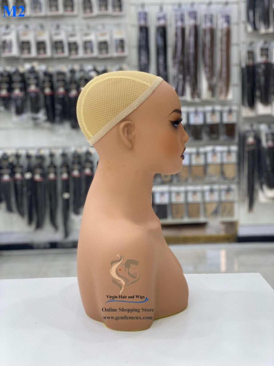 Realistic Female Mannequin Head with Shoulder for Display - Manikin Head with Shoulder for Wig/Jewelry/Makeup/Hat/Sunglass Display