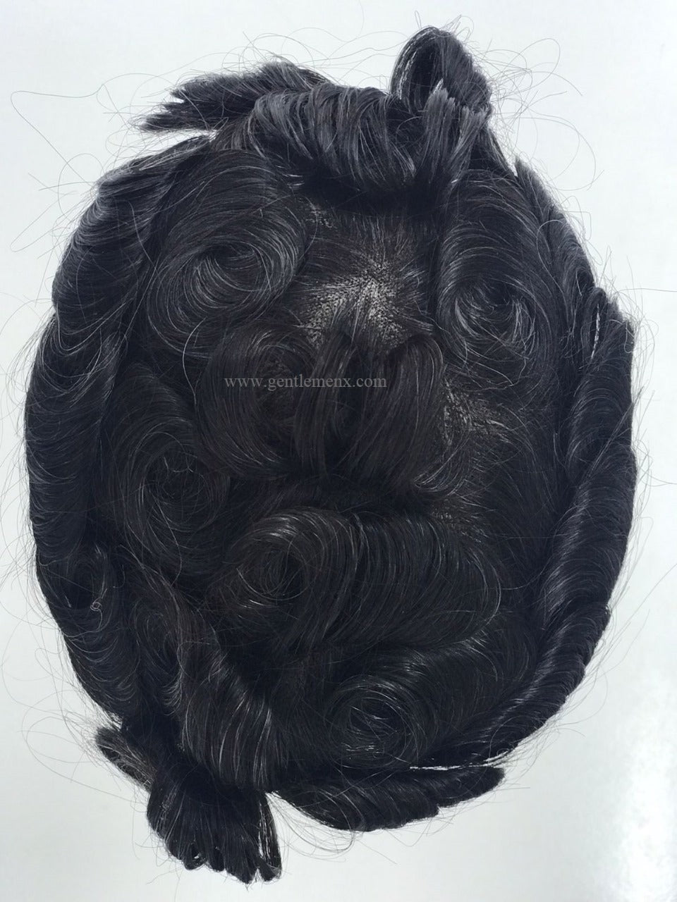 Gentlemen X Australia Men's Toupee Human Men's Hair System invisible Front line 1B Natural/Gray Synthetic AMP