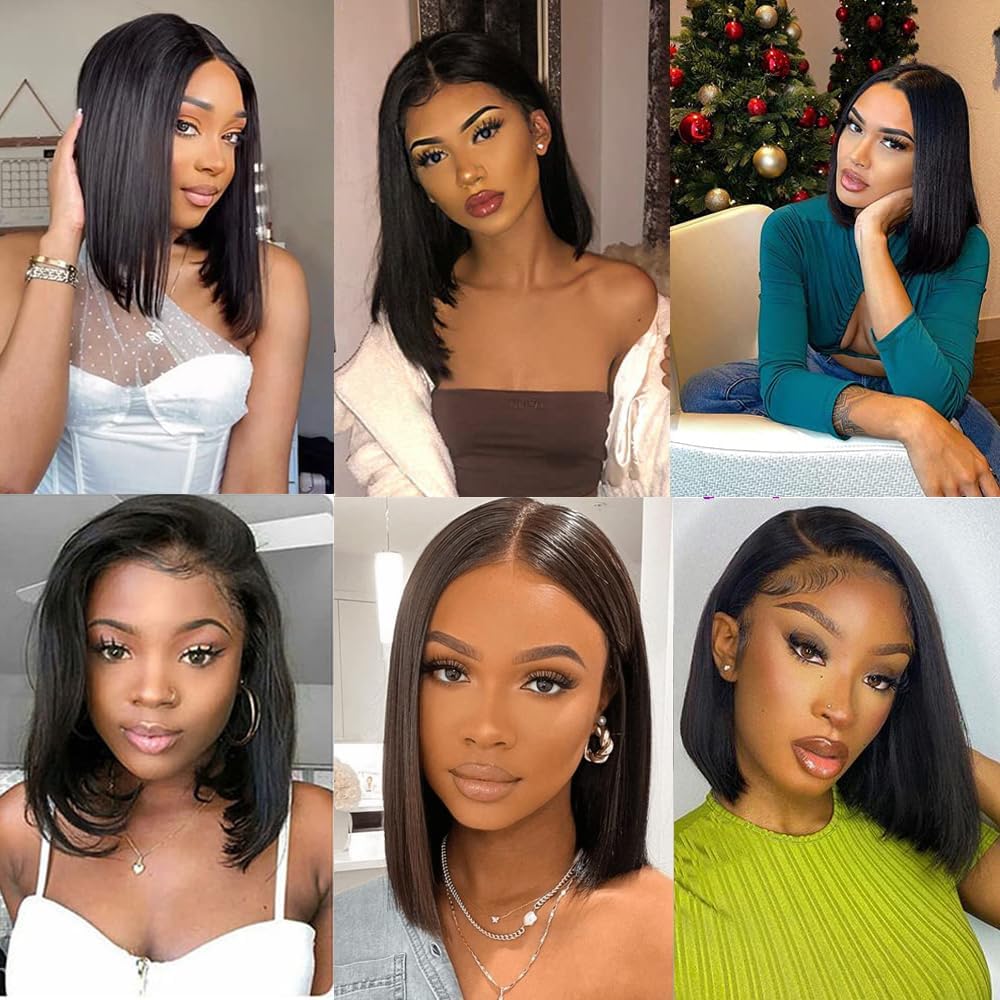 Gentlemen X Short Bob Lace wig hair 13x4 European Straight Hair 100% human hair