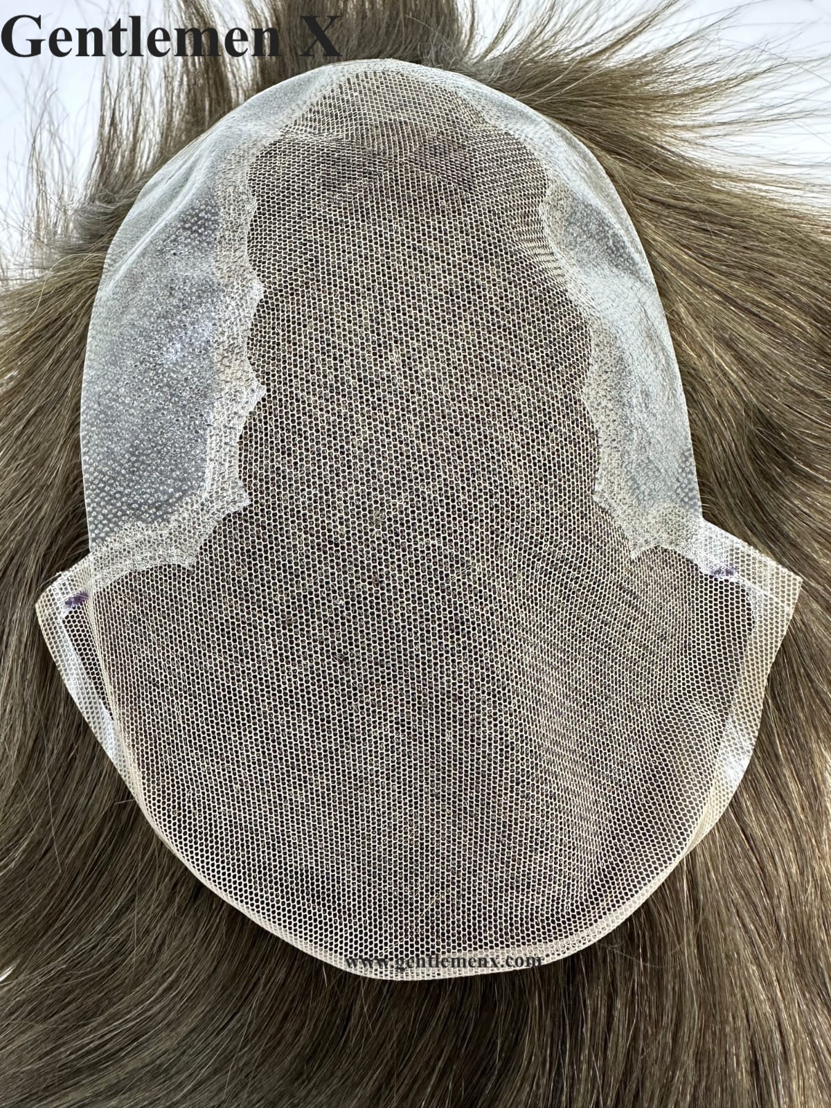 TGX Q6 With Silicon Around Lace Hair Systems with Easy Wear Breathable 100% Human Hair Toupee Hair pieces Natural Knots SU