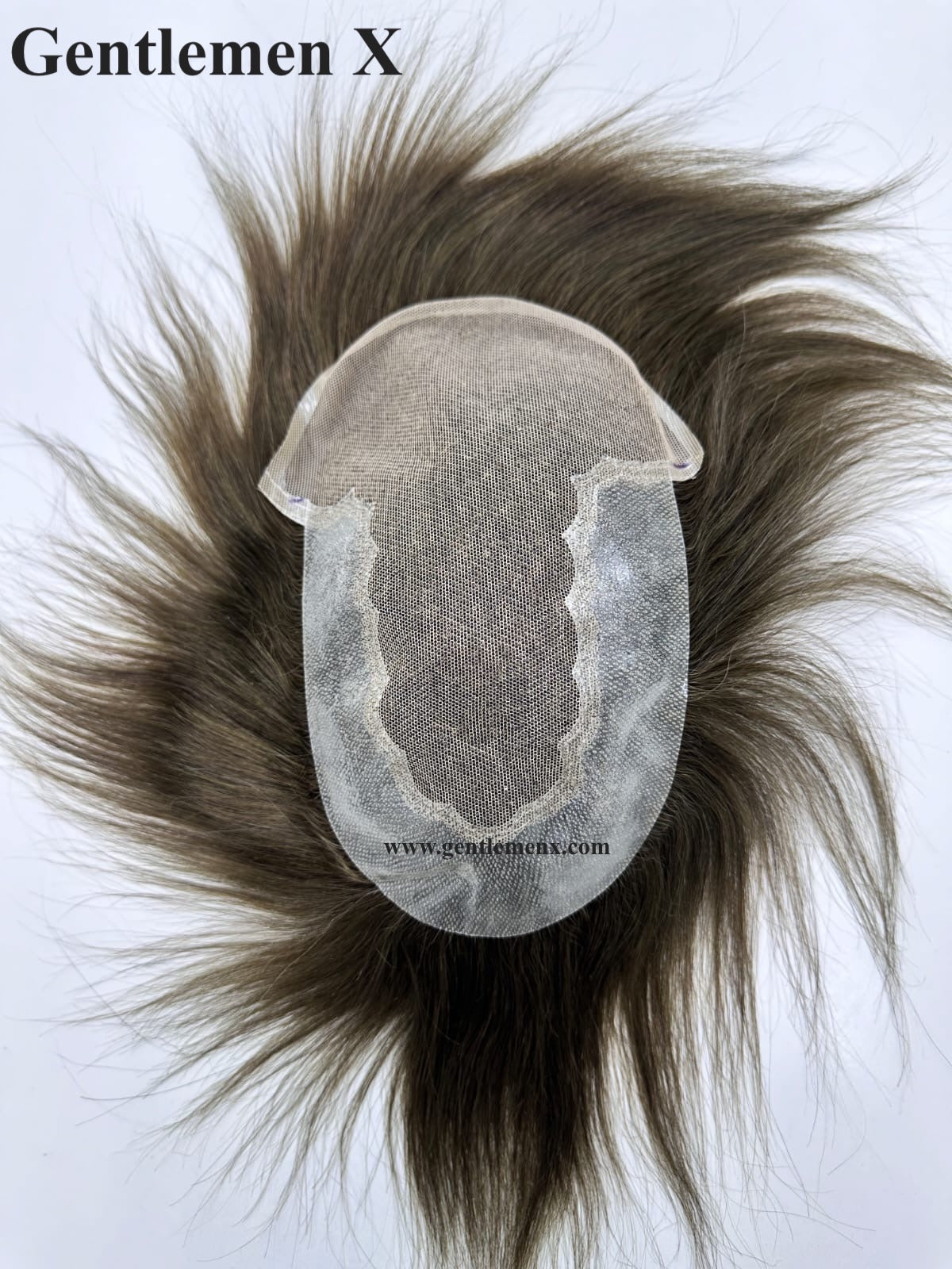 TGX Q6 With Silicon Around Lace Hair Systems with Easy Wear Breathable 100% Human Hair Toupee Hair pieces Natural Knots SU