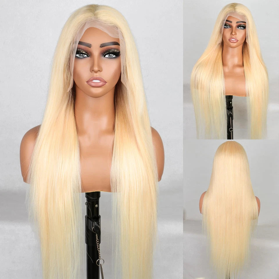 100% Human Hair Front Lace Wigs 13X4 613# Blonde