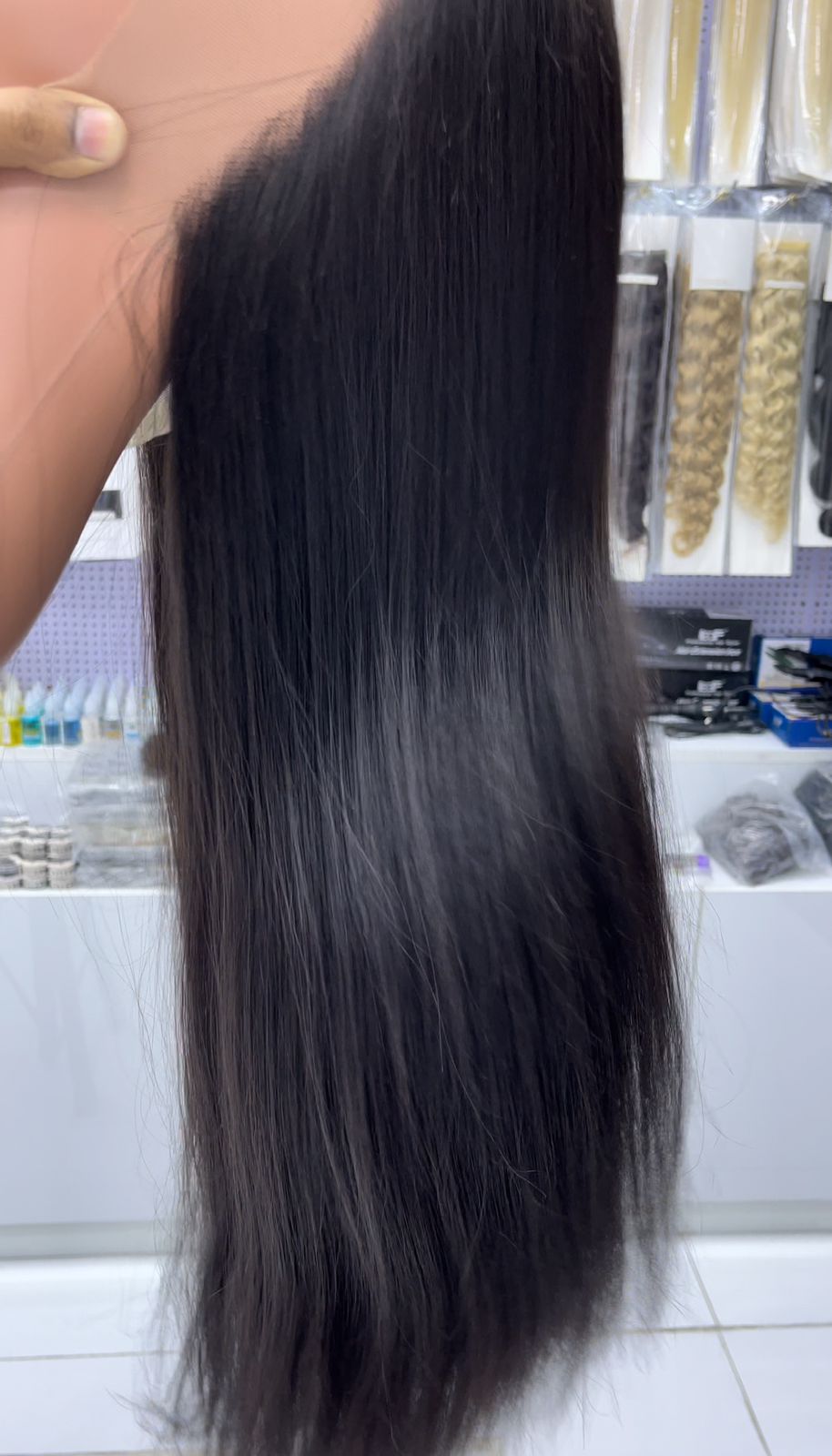 Zenkia Pure 100% S Korea Virgin Remy front Lace wig Human Hair Straight 13x4