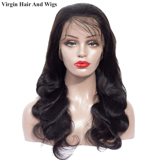 New Lace Remy Human Hair 13×4 Frontal Lace Wig Natural Hair Line Natural Color