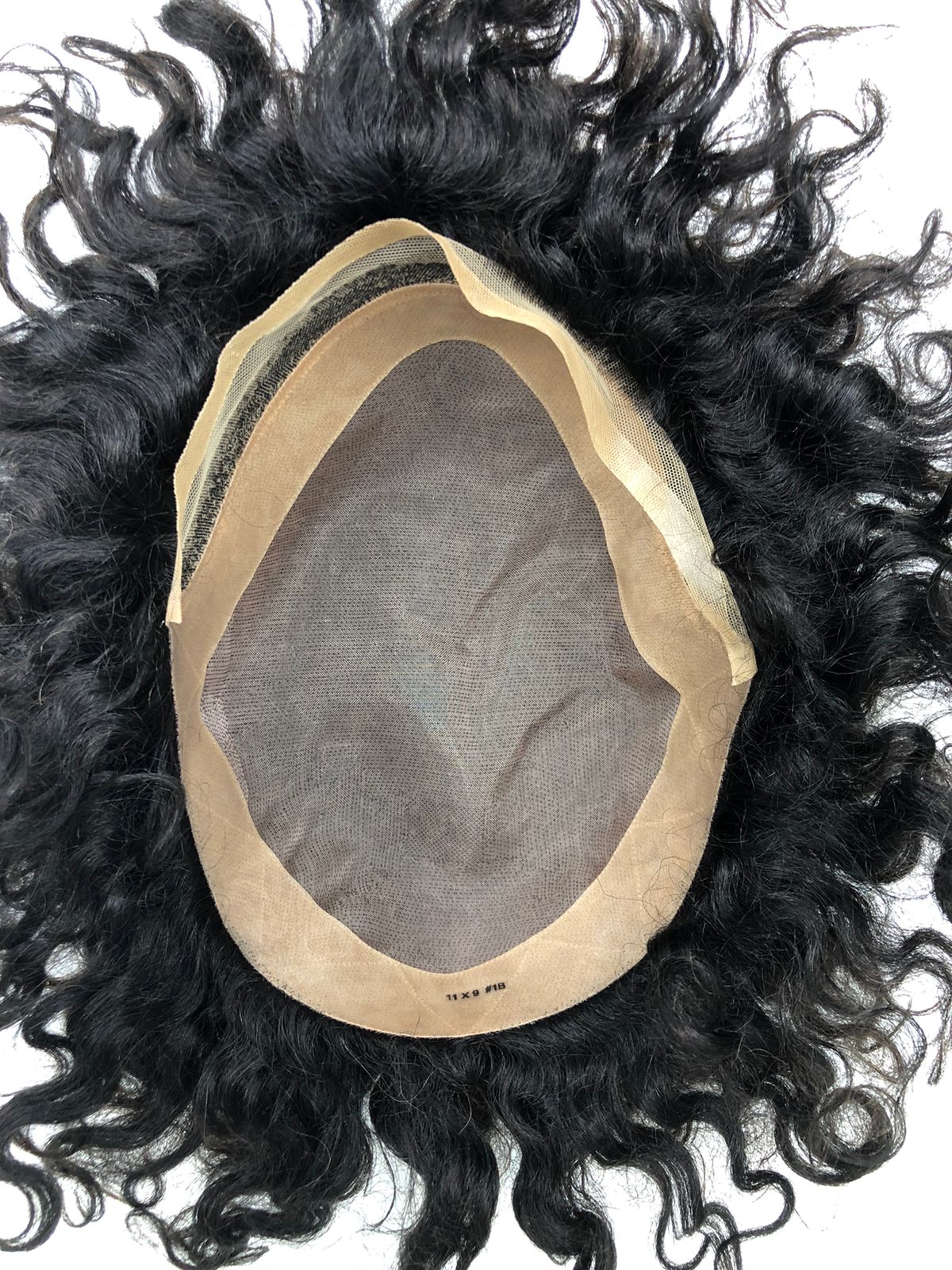 SU mono front lace 100% Human Hair men's toupee men's hair system curly