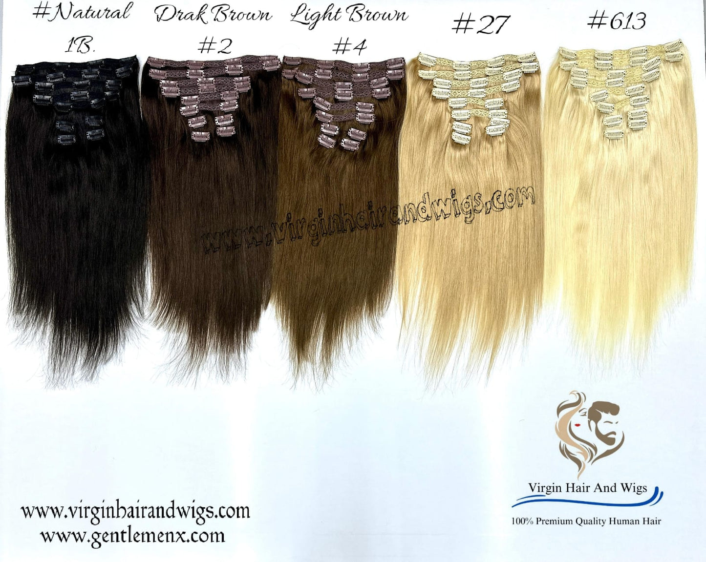 TGX Arnomeda 20''-22'' 100% Human Hair Full Head 10PCS Clips in Hair Extensions set 140g 27# Gold Stright