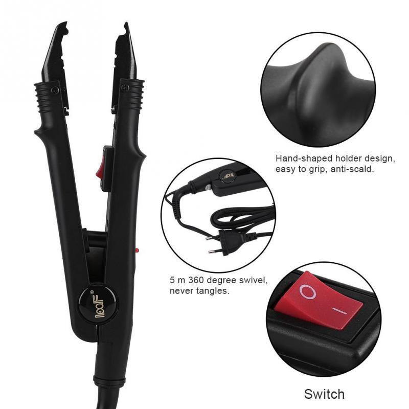 Nail tip/i tip/U tip Professional Hair Extension Fusion Iron Heat Connector Wand Iron Melting Tool