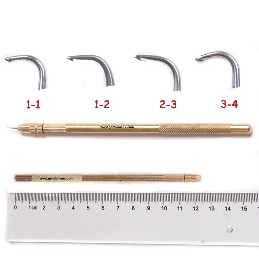 Gentlemen X ventilating Holder And 4Pcs Ventilating Needles For Making/Repair Front Lace Wigs Knotting Kits