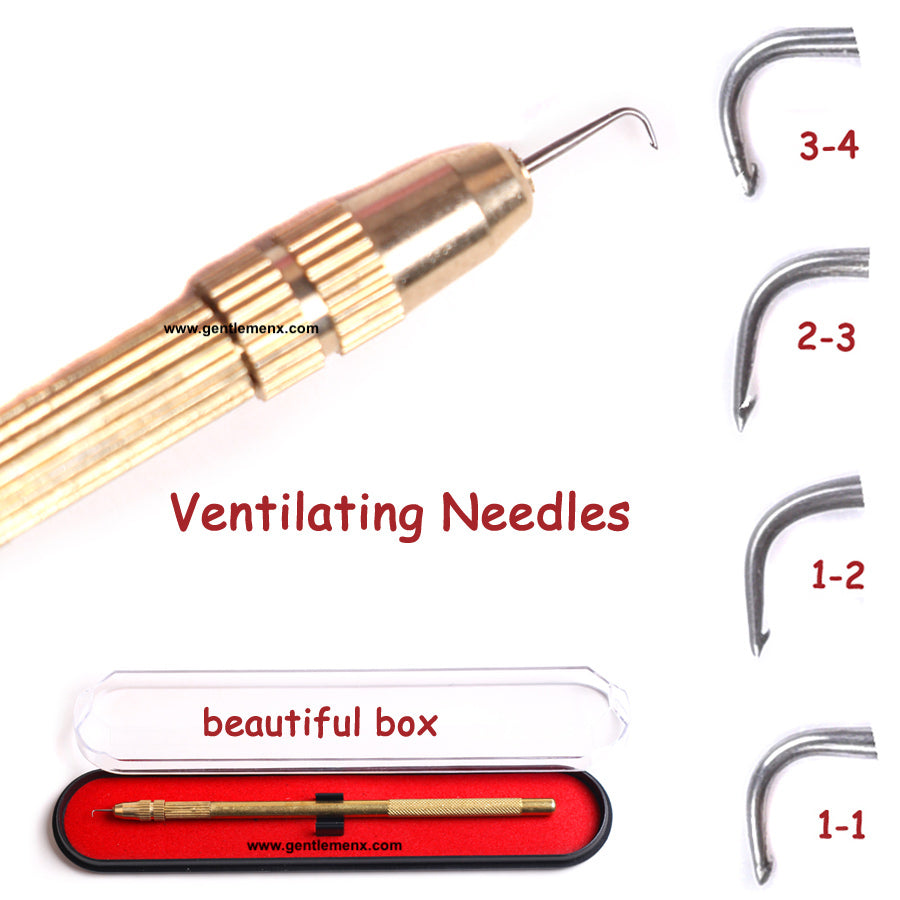 Gentlemen X ventilating Holder And 4Pcs Ventilating Needles For Making/Repair Front Lace Wigs Knotting Kits