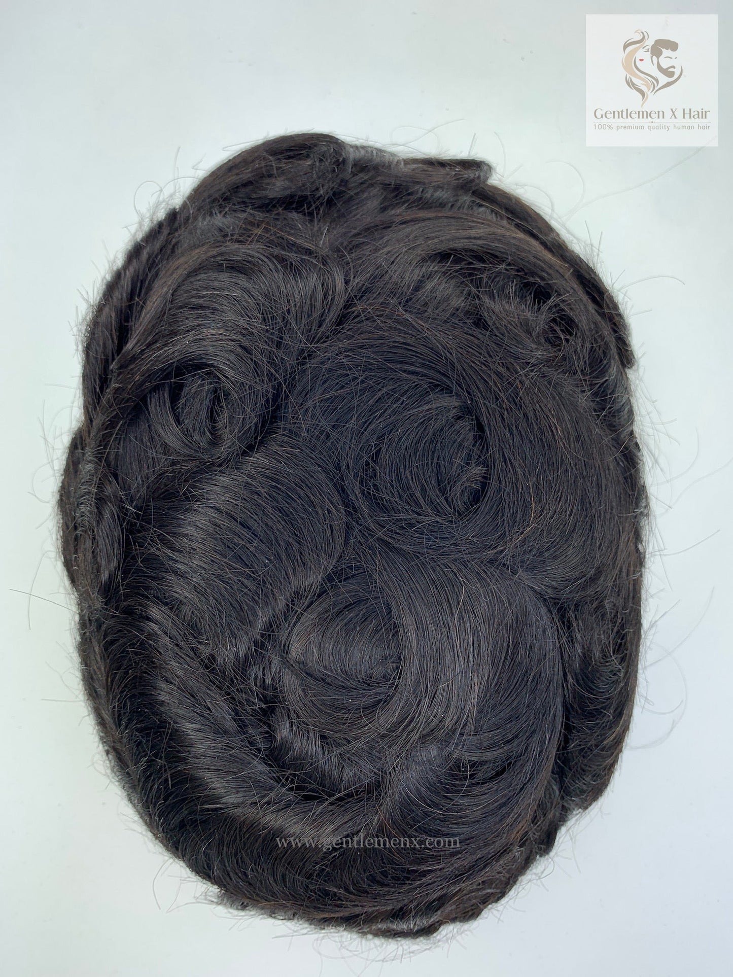 Gentlemen X Premium New Swiss front Lace Poly Skin Around Hair Systems with Easy Wear Breathable 100% Human Hair Toupee natural Bleached Invisible Knots