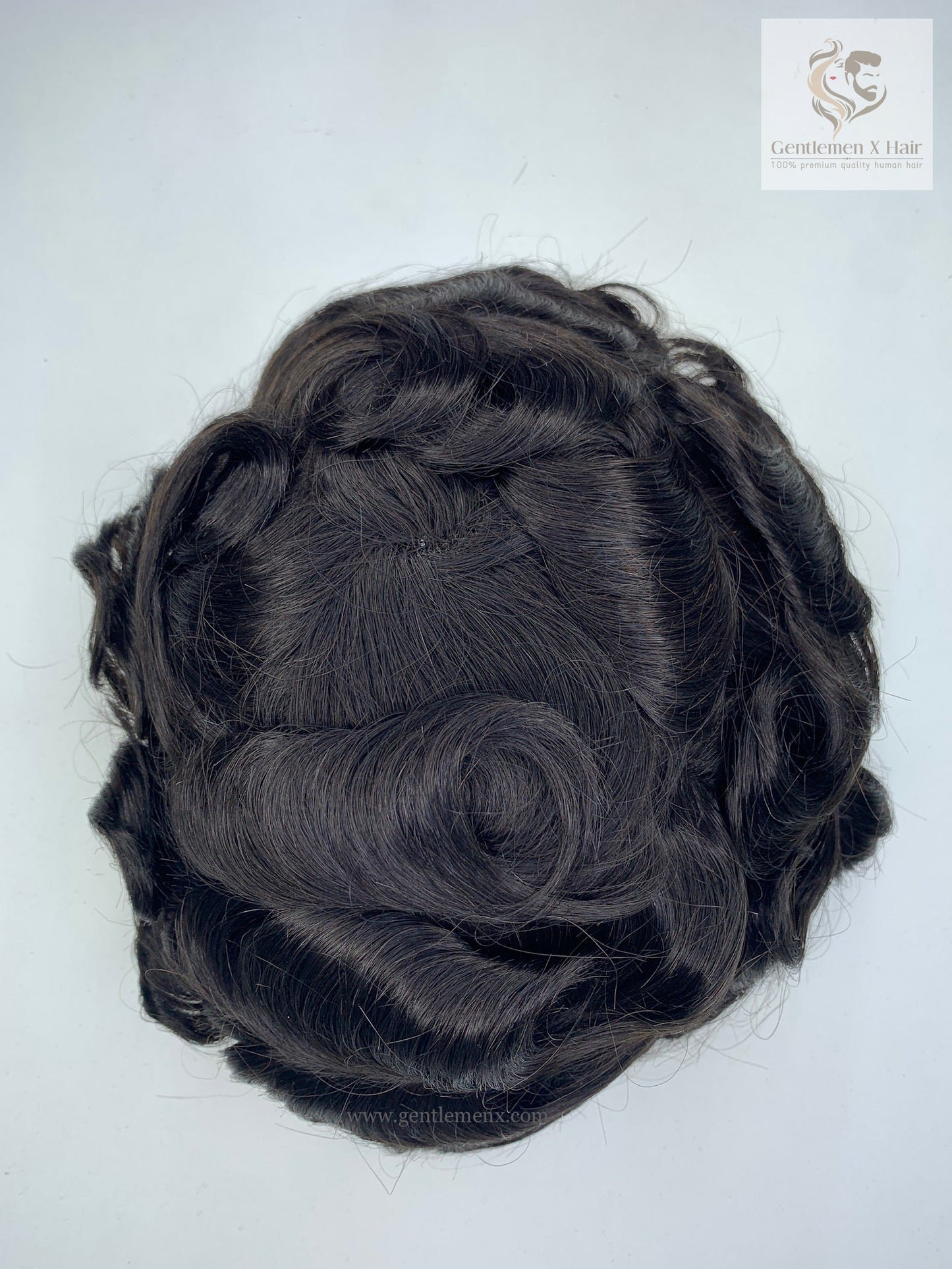 Gentlemen X Premium European ck2 Q6 Toupee Lace Front 100% Human Hair Systems with Easy Wear Breathable Hairpieces Natural Bleached Invisible Knots