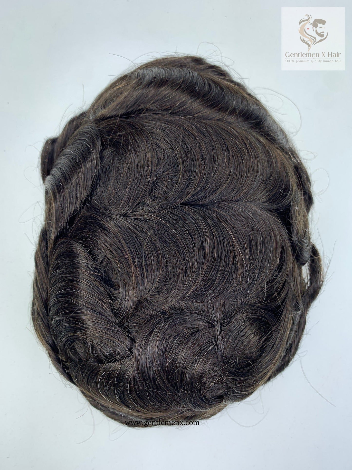 Gentlemen X Premium Thin skin Bio 0.006mm Hairpiece With European Virgin Hair Men's 100% Human Hair Toupee Hair pieces Men's Hair