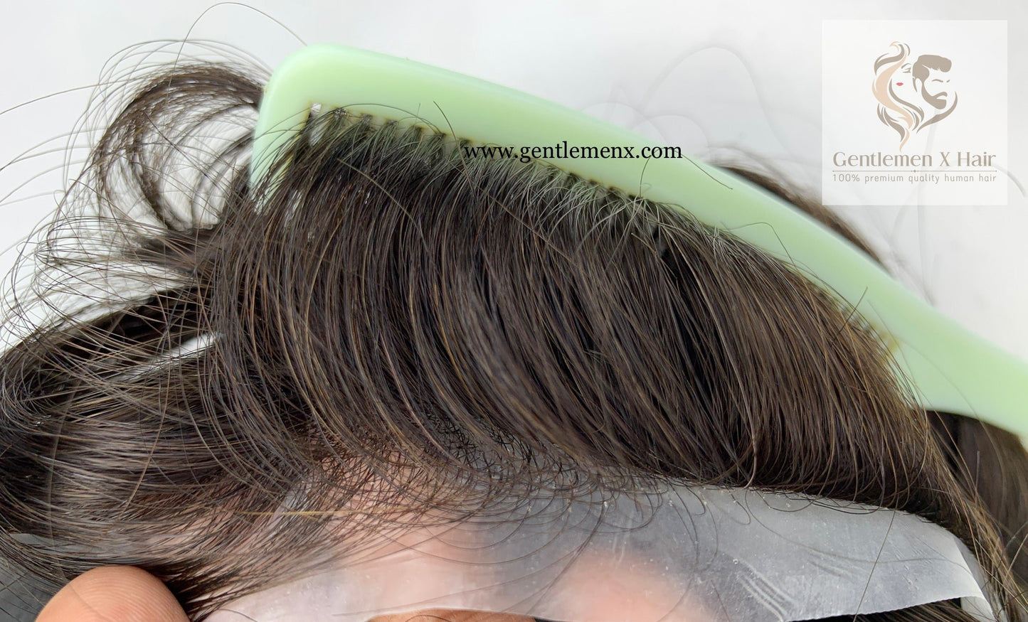 Gentlemen X Premium Thin skin Bio 0.006mm Hairpiece With European Virgin Hair Men's 100% Human Hair Toupee Hair pieces Men's Hair