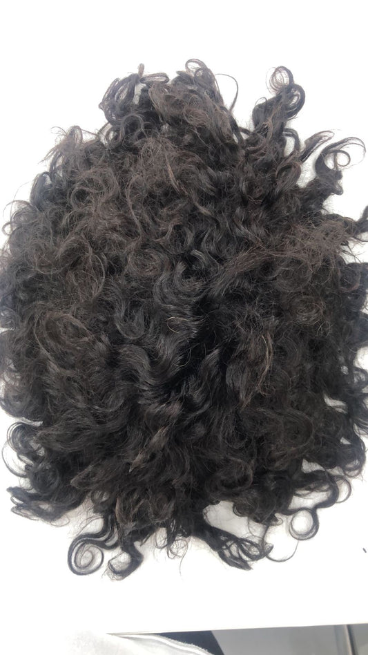 SU mono front lace 100% Human Hair men's toupee men's hair system curly