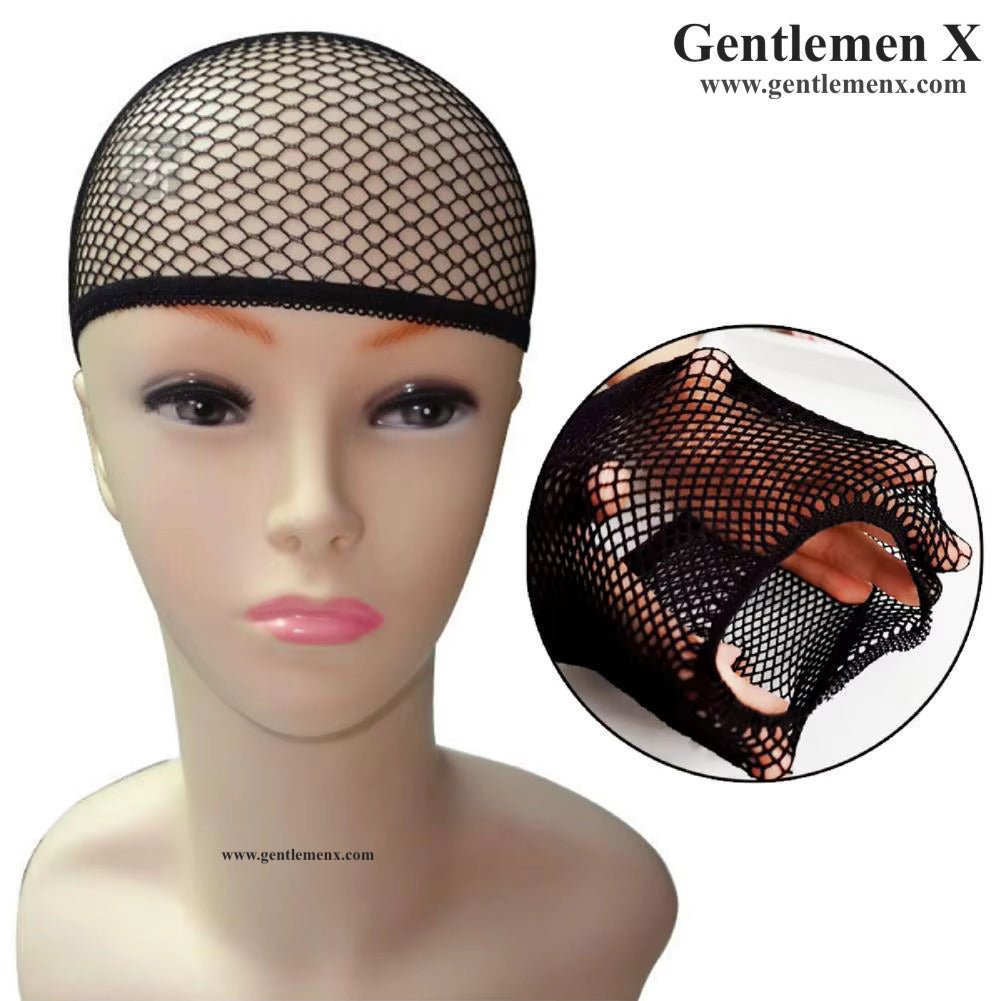 1 Pcs Wig Caps Black Hair Net Stretch Mesh Two End Universal Caps Making Wigs Free Size