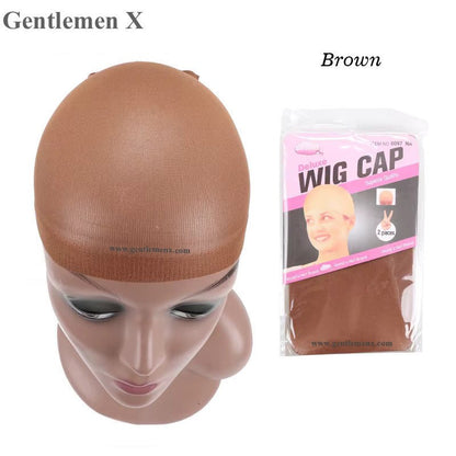 2-1 Wig Caps, Stocking Wig Caps, Stretchy Lightweight Soft Cap for Women Wig.