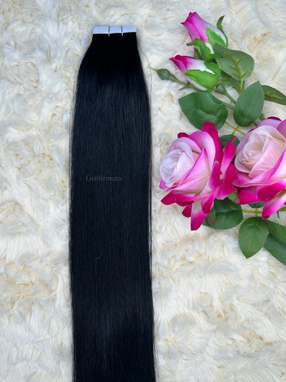 TGX 24''-26'' Arsuim Tape in Hair Extensions 100% Human Hair, Secure Pu Hair Extensions Seamless 40g Pack 20Pcs