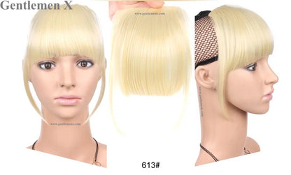 TGX 100% Real Human Hair Clip-In Bangs & Hair Extensions with Wispy Fringe Flat Line