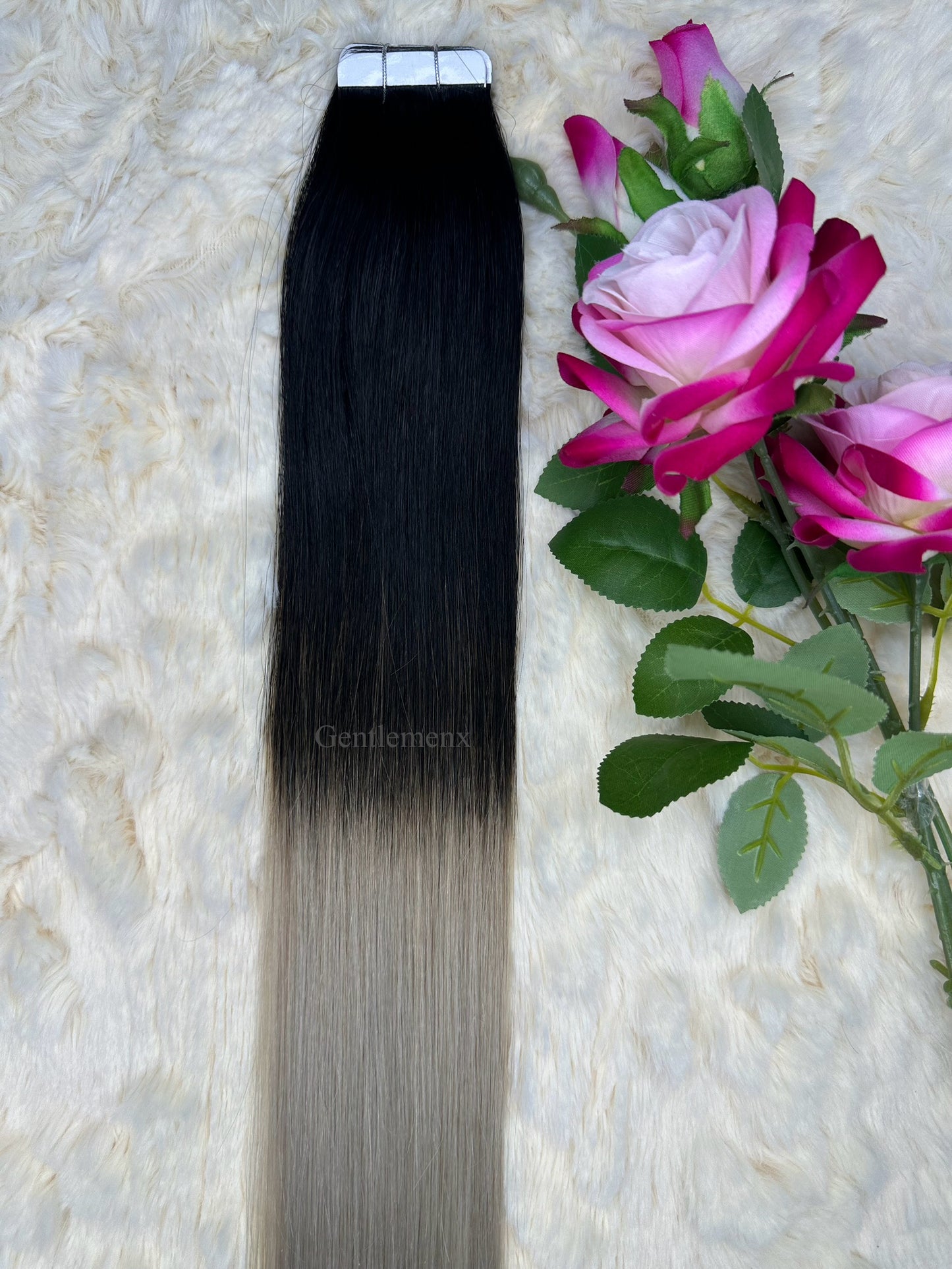 TGX 24''-26'' Arsuim Tape in Hair Extensions 100% Human Hair, Secure Pu Hair Extensions Seamless 40g Pack 20Pcs