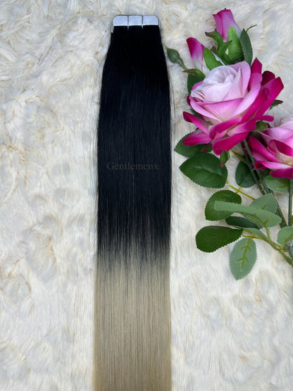 TGX 24''-26'' Arsuim Tape in Hair Extensions 100% Human Hair, Secure Pu Hair Extensions Seamless 40g Pack 20Pcs