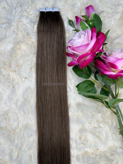 TGX 24''-26'' Arsuim Tape in Hair Extensions 100% Human Hair, Secure Pu Hair Extensions Seamless 40g Pack 20Pcs