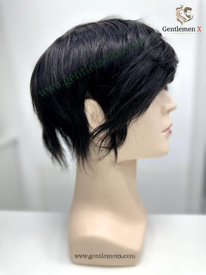 Su VIP Full Lace with pu layer 100% men's Hair system.