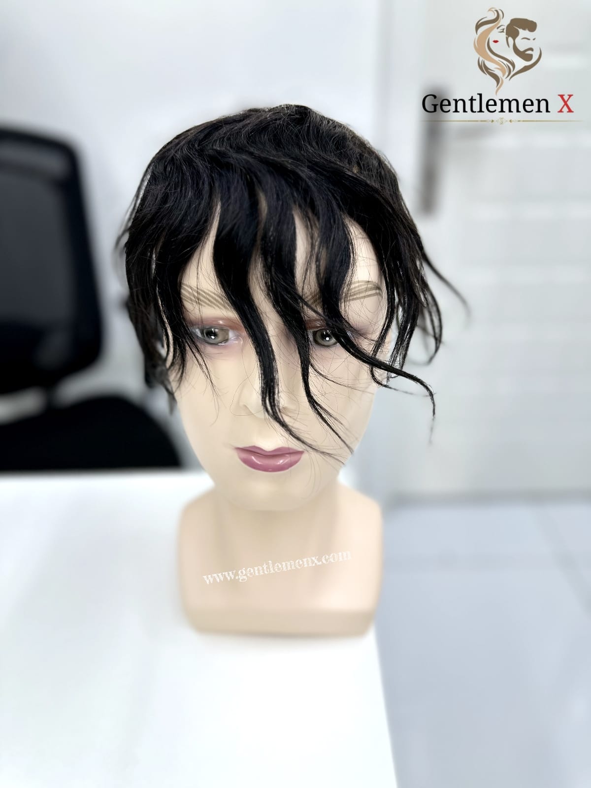 Natural Human Hair Topper Toupee Clip Hairpiece Top Wig Short Male Wig Su 5X5