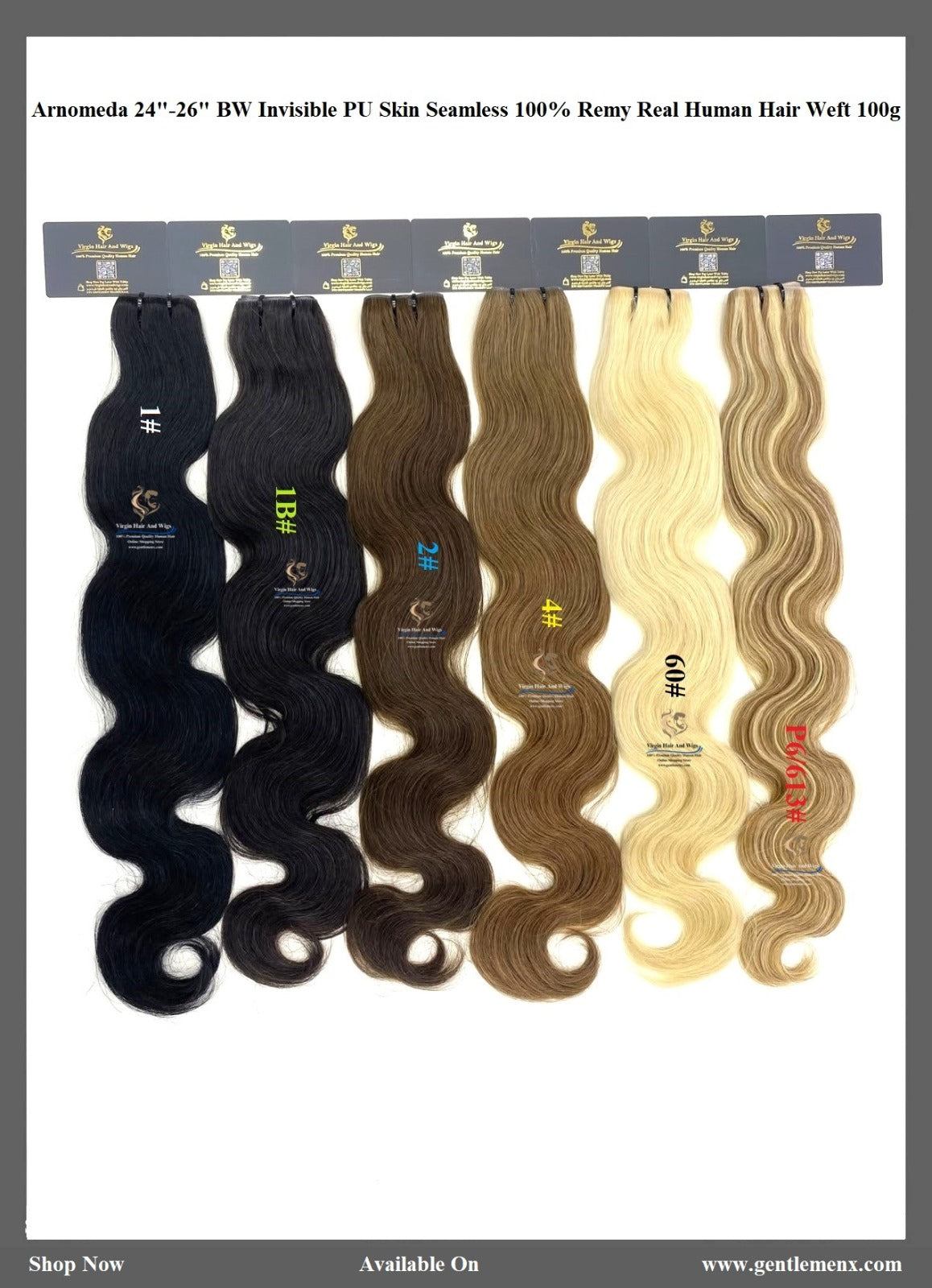 Arnomeda Extensiones de cabello ondulado de 24''-26'' con piel de PU invisible sin costuras, 100% cabello humano Remy, 100g