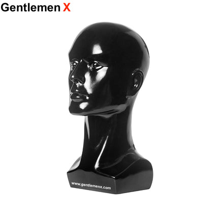 Male short Mannequin Plastic Head for wigs for head Glasses Glossy Black 1pcs