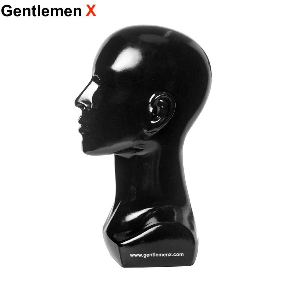 Male short Mannequin Plastic Head for wigs for head Glasses Glossy Black 1pcs