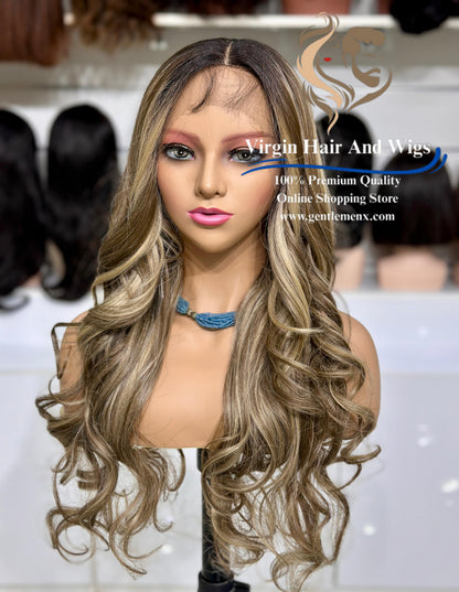 T-Part Front Lace Martha Chic Joyce Heat Friendly Synthetic Lace Wig (NTSN4/UN9/12R)
