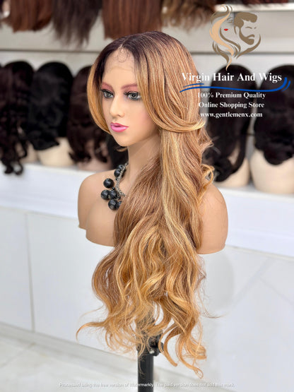 T-Part Front Lace Rebecca Chic Sophie Heat Friendly Synthetic Lace Wig (TATHL99C/340A/26D)