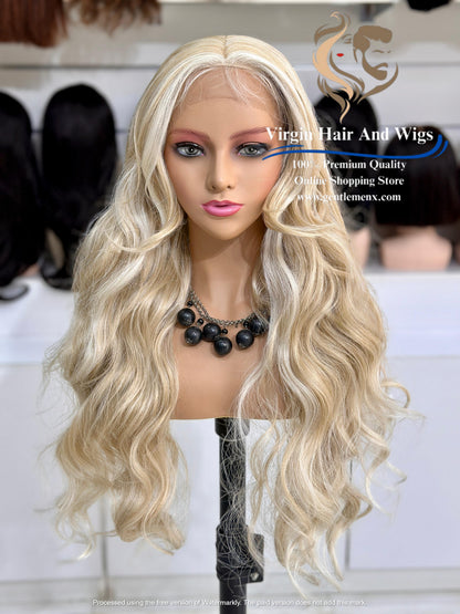 T-Part Front Lace Rebecca Chic Sophie Heat Friendly Synthetic Lace Wig (TAHL24Y/56E/56E)