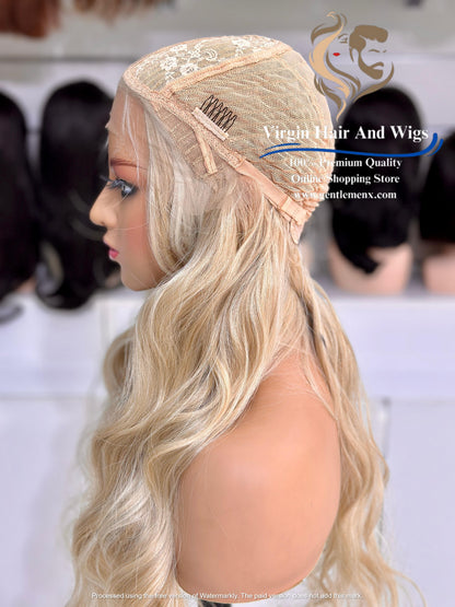 T-Part Front Lace Rebecca Chic Sophie Heat Friendly Synthetic Lace Wig (TAHL24Y/56E/56E)