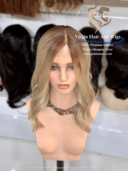 T-Part Front Lace Margaret - Melissa Heat Friendly Synthetic Lace Wig (RT10/Apric)