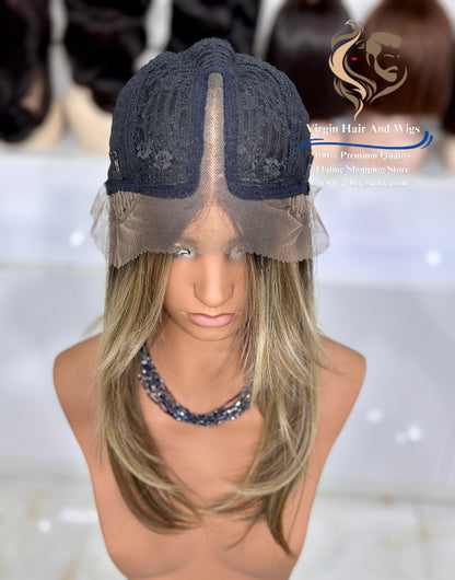 T-Part Front Lace TY-Curtain Rachel Heat Friendly Synthetic Lace Wig (NTSN4/UN9/12R)