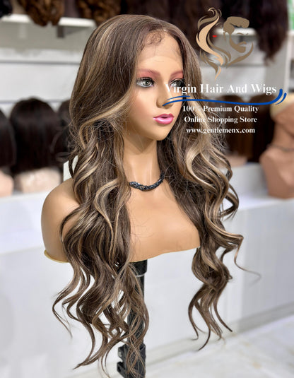 13x4 Free Part Front Lace Esther - Arika Heat Friendly Synthetic Lace Wig (NTPDHL8/26R)
