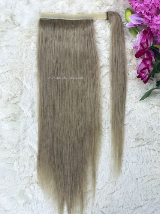 TGX Arnomeda 16''-18'' 100% Remy Human Hair Ponytail Extensions 110g 613# Blond Straight