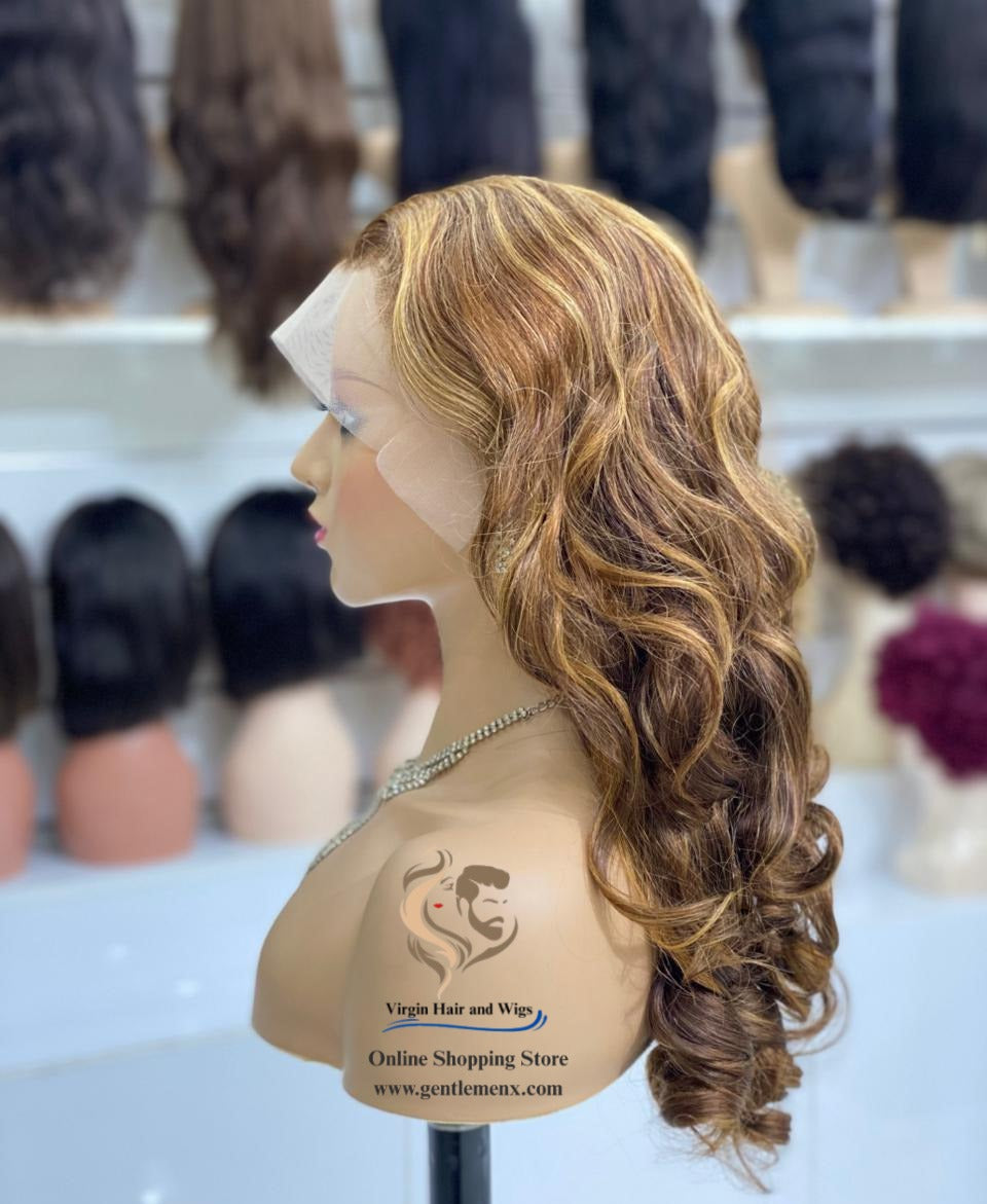 22''-24'' Arnomeda 13×4 Loose Wave 100% Human Remy Hair Wig with Natural Hairline.
