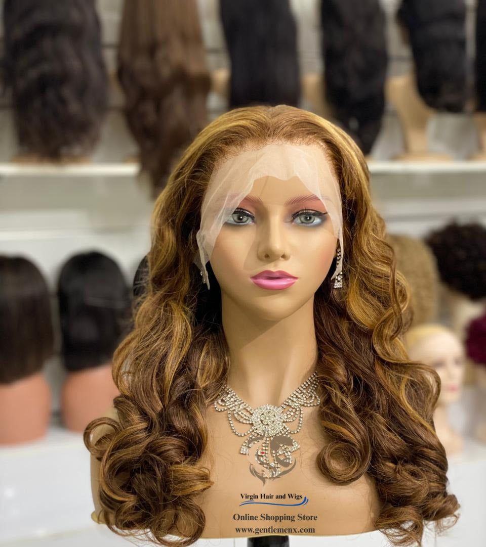22''-24'' Arnomeda 13×4 Loose Wave 100% Human Remy Hair Wig with Natural Hairline.