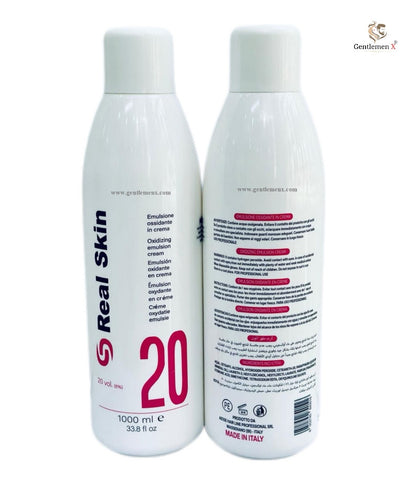 Real Skin Hydrogen Peroxide 20 Vol (6%) 1000ml 1 pcs For Professional Use Only