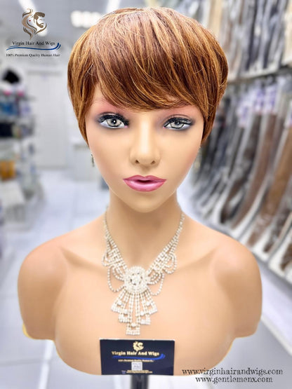 100% Short boy cut Human Hair wig M-FY1055 F4/30