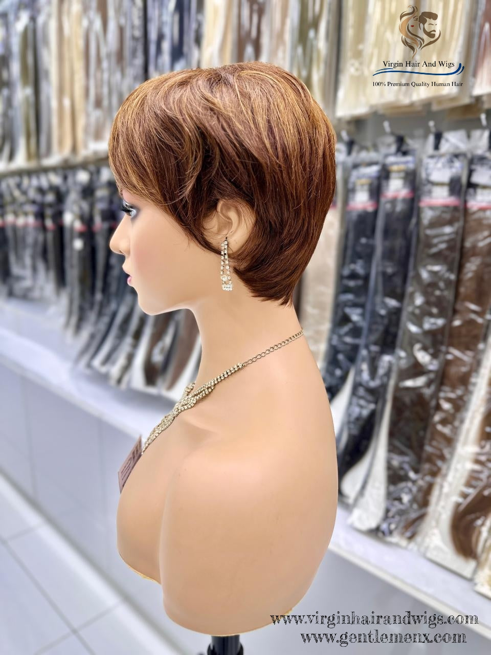 100% Short boy cut Human Hair wig M-FY1055 F4/30