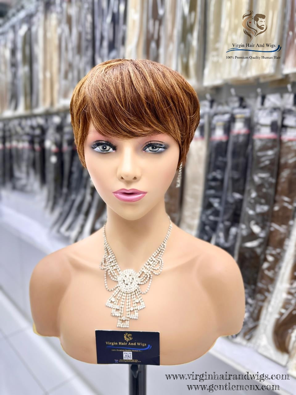 100% Short boy cut Human Hair wig M-FY1055 F4/30