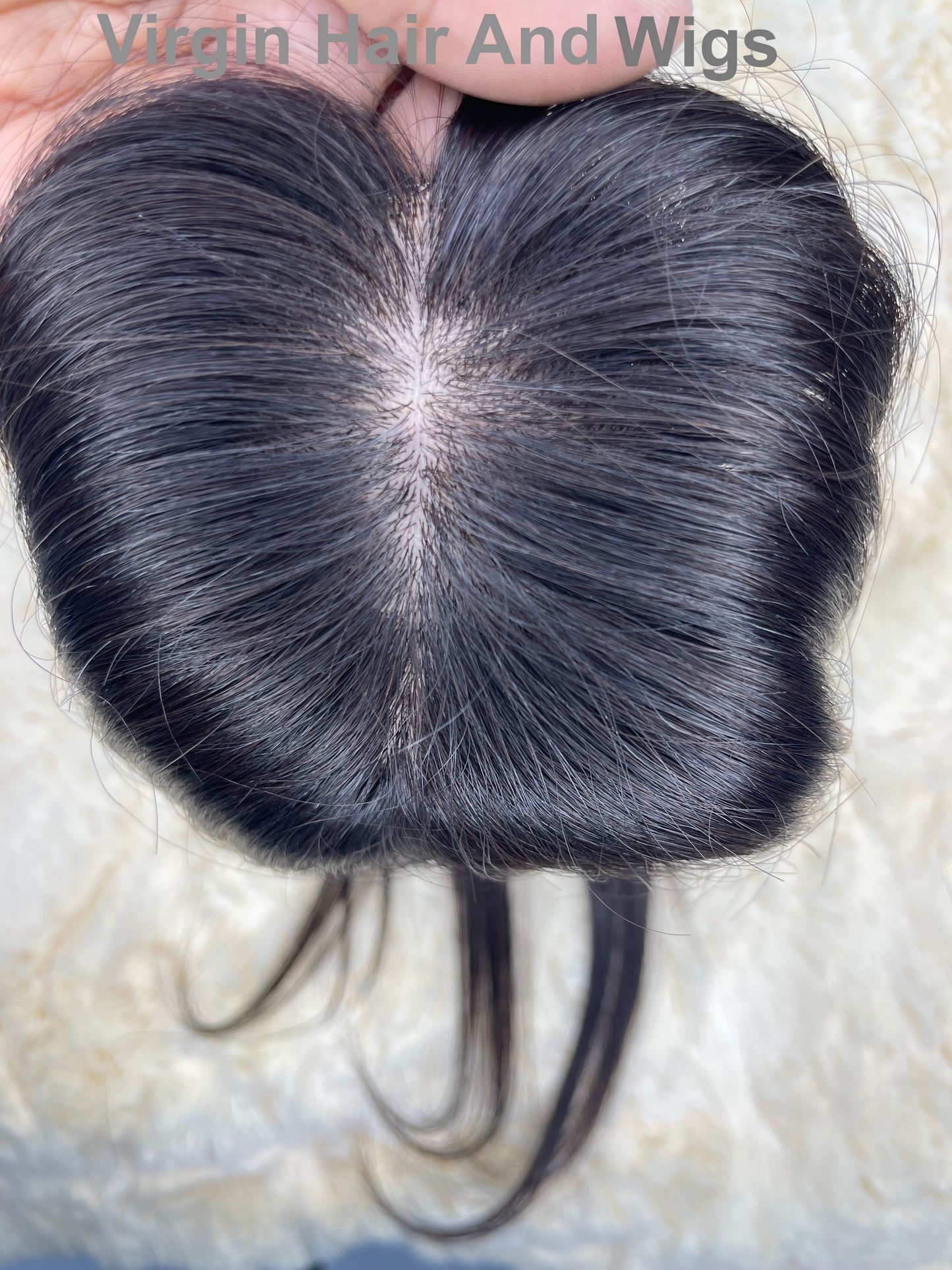 SILK BASE Hair Toppers for Women Real Human Hair Clip In Toppers Hair Pieces No Bangs 120% Density Hair Pieces for Women Human Hair Wiglets Hairpieces for Thinning Hair