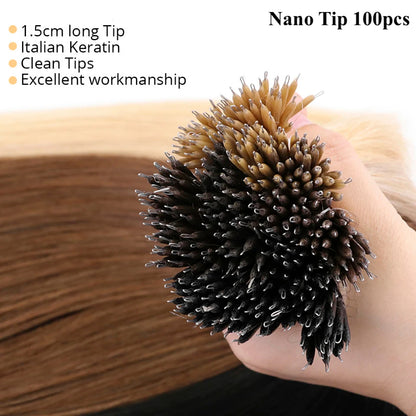 Nano Tip Arnomeda Premium Quality 24”-26'' 100% Remy Human Hair Extension 100pcs 100g