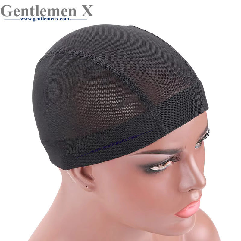 Breathable Mesh Dome Caps For Wigs Making, Clueless Spandex Wig Cap Hair Weaving Net With Width Elastic Wig Bands